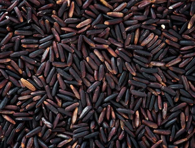Макрофотография текстуры черного риса
