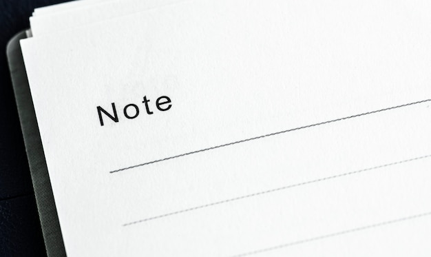 Free photo closeup of blank notepad