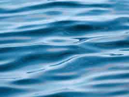 Free photo closeup of the blue sea surface