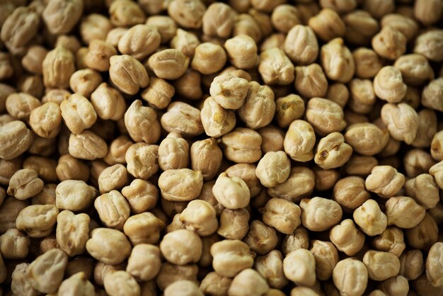 Closeup of chickpeas legumes