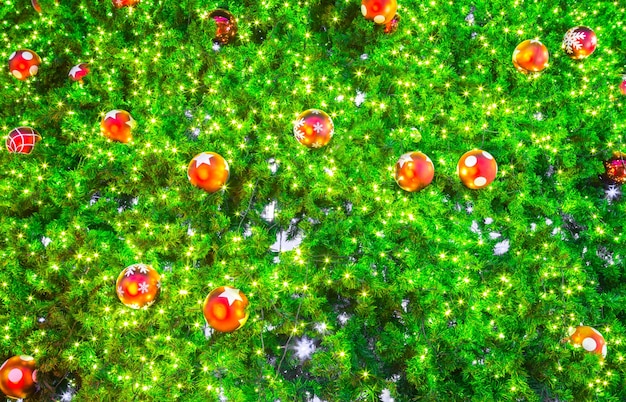 Closeup of Christmas-tree decorations