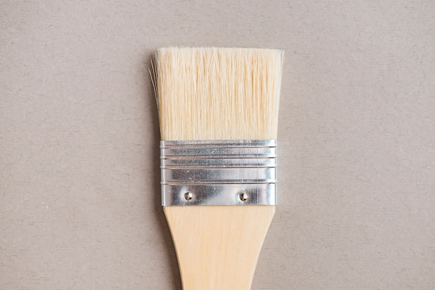 Closeup clean bristle paintbrush