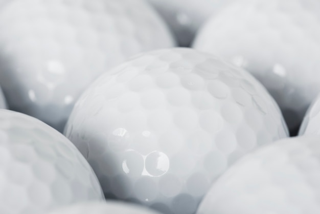 Closeup of golf ball