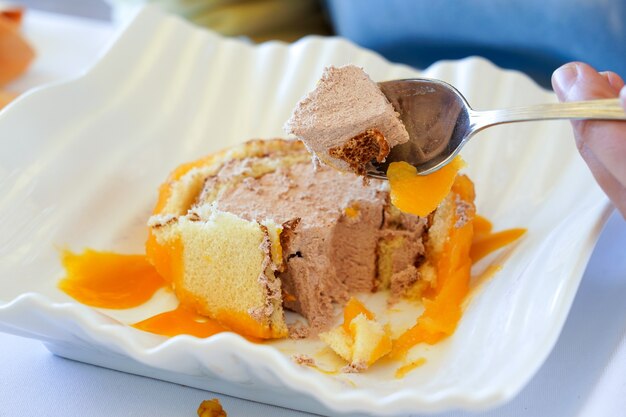 Closeup of a "Gypsy arm", typical Spanish dessert