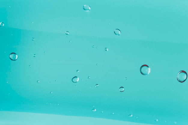 Closeup of hand sanitizer gel with bubbles