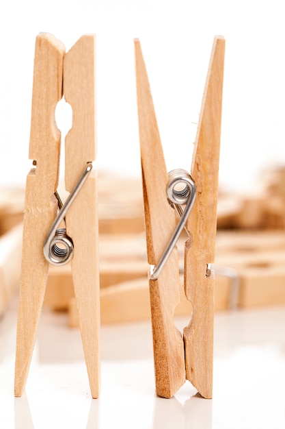 Closeup image of eco clothespins