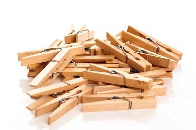 Closeup image of eco clothespins