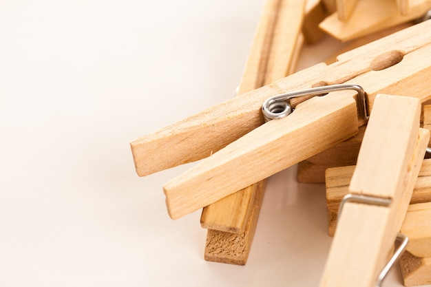Closeup image of eco clothespins