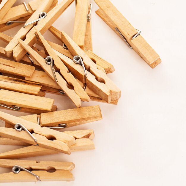 Closeup image of eco clothespins