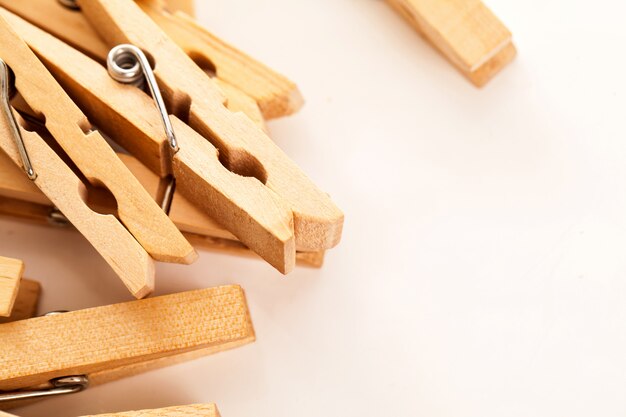 Closeup image of eco clothespins