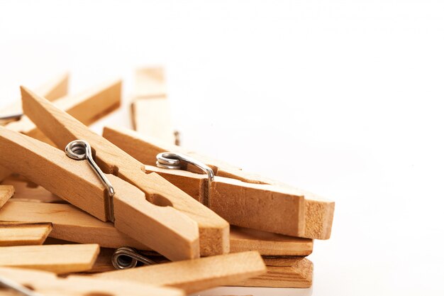 Closeup image of eco clothespins