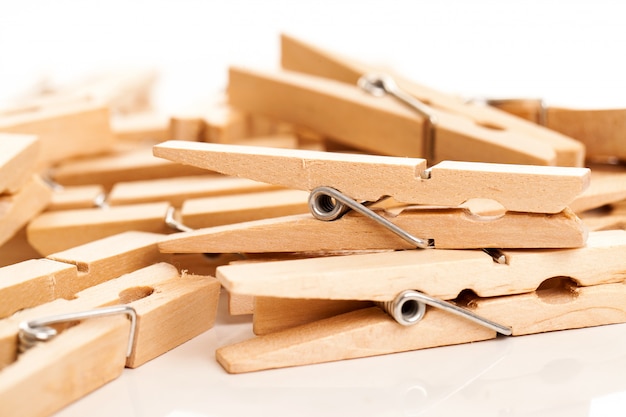 Free photo closeup image of eco clothespins