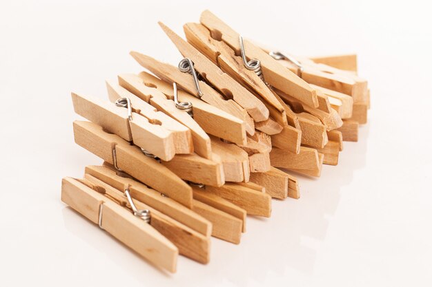 Closeup image of eco clothespins