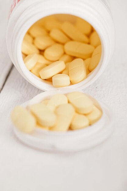 Closeup image of medicine pills