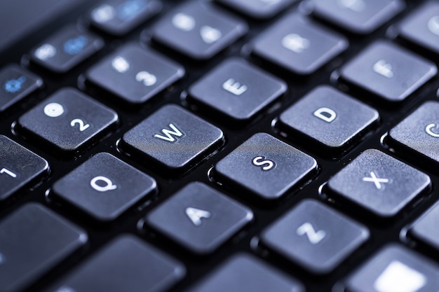 Free photo closeup of a keyboard