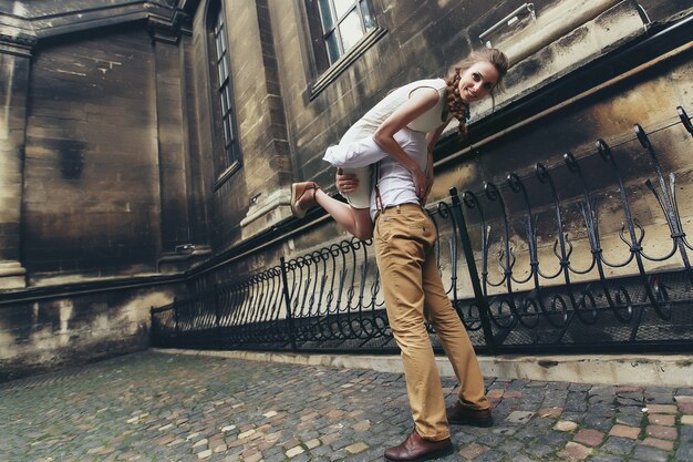 closeup kiss wedding lviv male