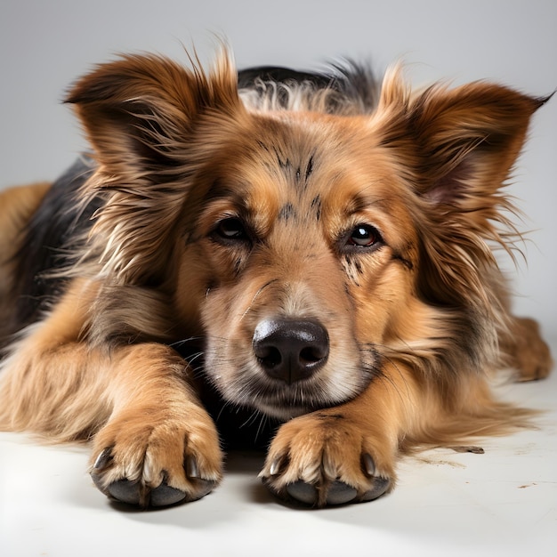無料写真 コーイケルホンディエ犬のクローズアップ写真撮影