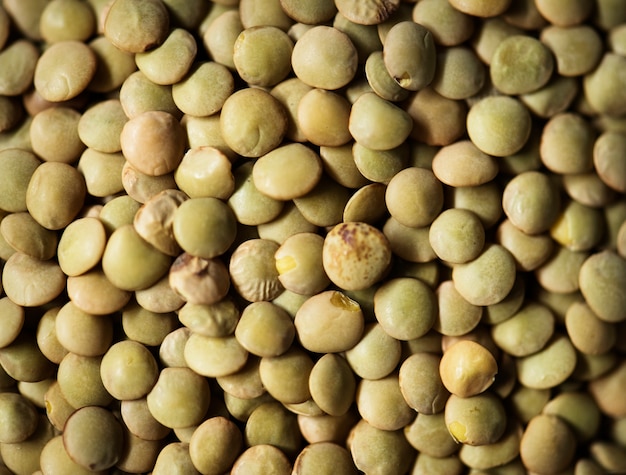 Foto gratuita primo piano del prodotto del seme delle lenticchie fresco