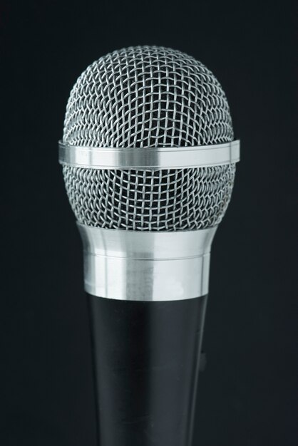 Closeup of microphone