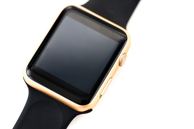 Макрофотография mockup smartwatch, изолированных на whtie фоне