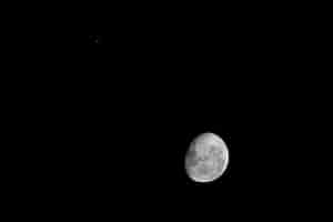 Free photo closeup of the night moon on the black