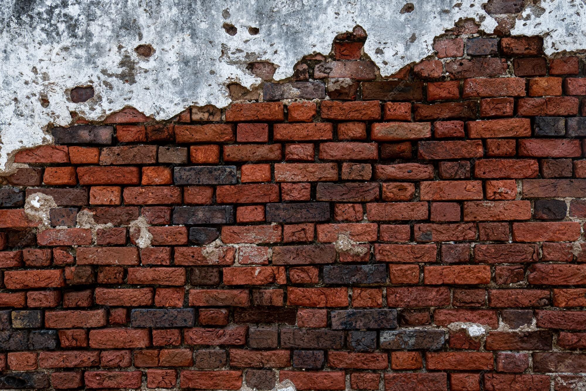 Premium Photo | Closeup old red brick wall background