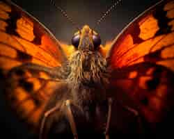 Free photo closeup of a orange butterfly