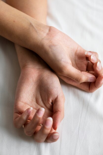 Closeup of a pair of female hands