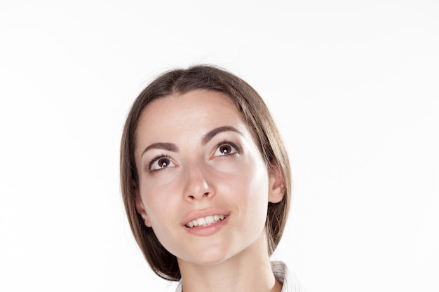 Closeup picture of a beautiful business woman's face