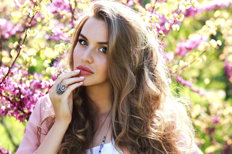 Free Photo closeup portrait amazing cheerful young woman