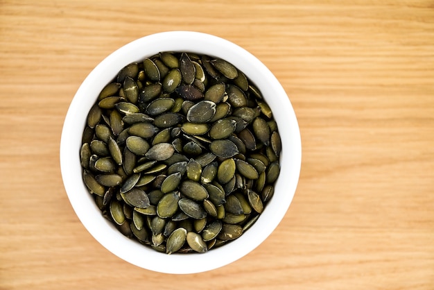 Closeup of pumpkin seeds