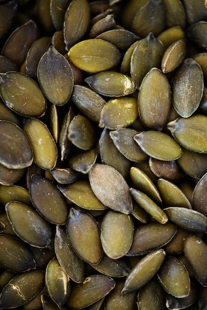 Free photo closeup of pumpkin seeds