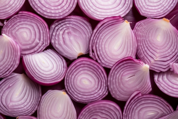 Free photo closeup of purple onions filling the frame