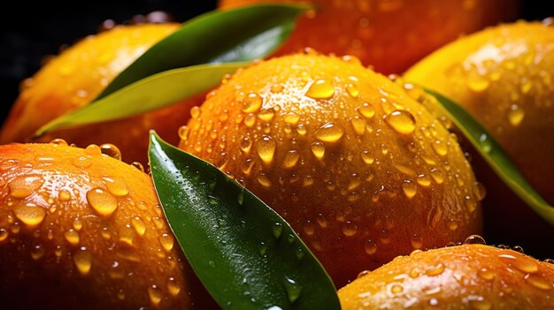 A CloseUp of Refreshing Fresh Mango Juice