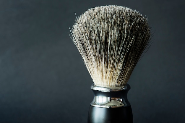 Closeup of shaving brush