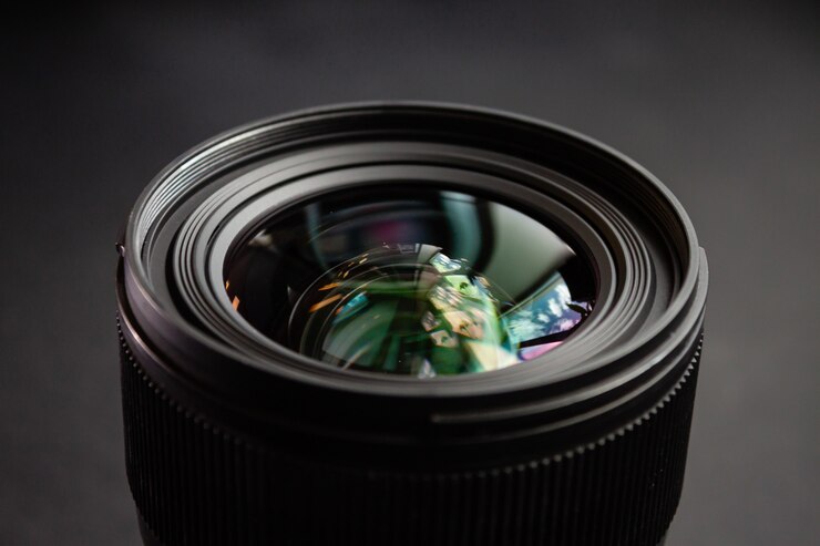 Free Photo closeup shot of a black camera lens
