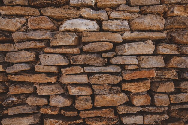 Closeup shot of a brick wall