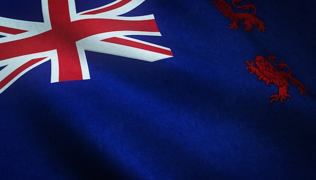 Снимок крупным планом британского флага с интересными текстурами