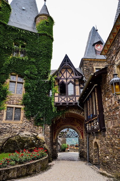 Closeup shot of Cochem streets in Germany