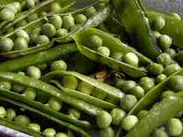 Free photo closeup shot of green bean