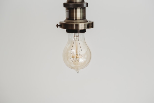 Free photo closeup shot of a light bulb in a white