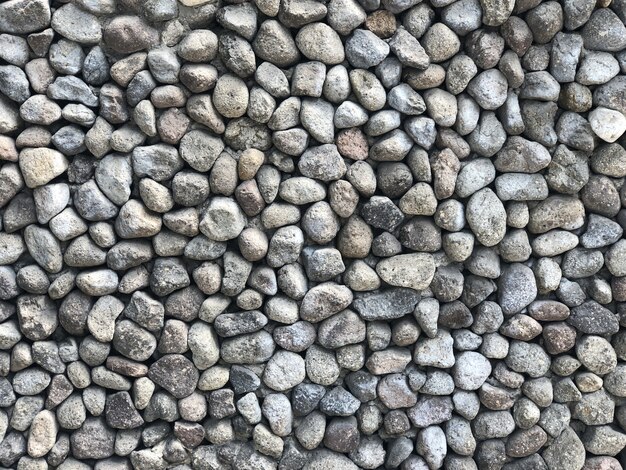 Closeup shot of round gray stones