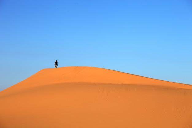 Closeup shot of sand dunes in Xijiang, China