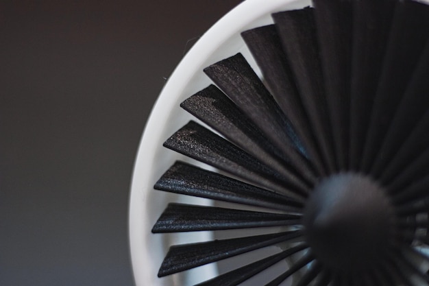 Free photo closeup shot of table fan isolated on black background