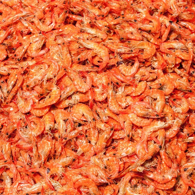 Closeup shot of tasty looking shrimps bunch