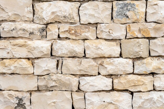 白い石の壁-良い背景のクローズアップショット