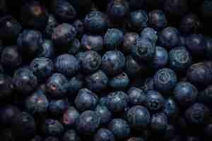 Free photo closeup shot of yummy blueberries