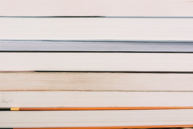 Closeup stack of books