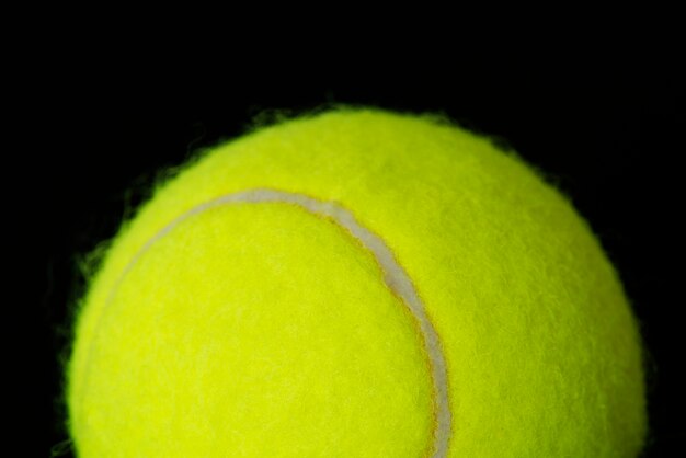 Closeup of tennis ball