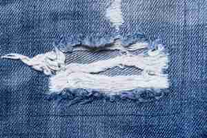 Free photo closeup of a torn part of jeans